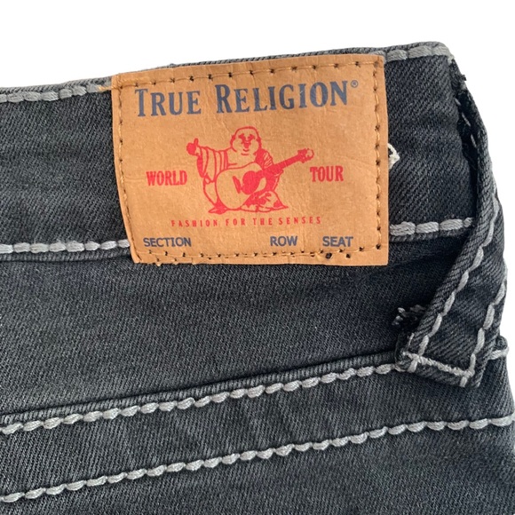 True Religion Girls Rocco Relaxed Skinny Jeans Distressed Black Size 14 Girls - Picture 5 of 14